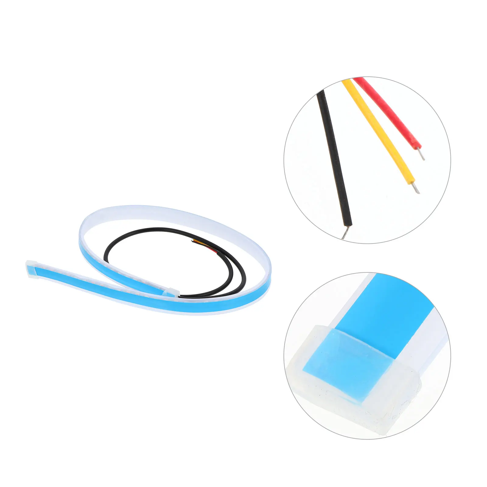 

2 Pcs LED Daytime Running Lamp Car Decorative Lights Two Color Signal Flexible Tube Strip Silicone Material Brighter Light