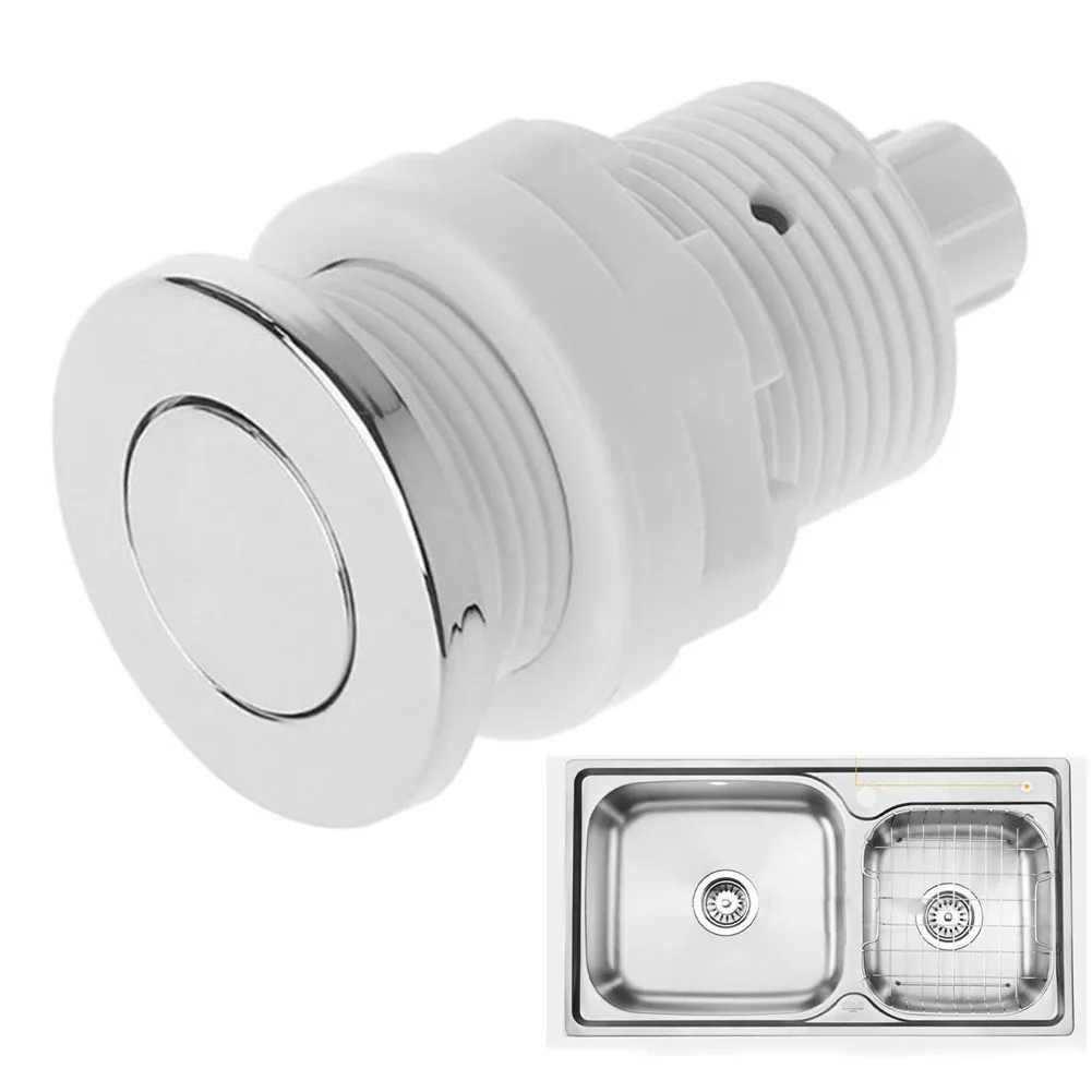 ABS Engineering Plastics Switch Button Pneumatic Button 28mm Disposal For Bathtub Spa Installation Hole 28mm Switch Kits White