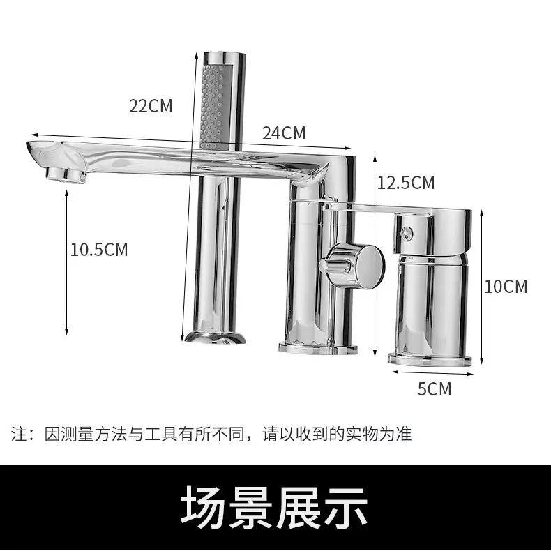 

Luxury Hot And Cold Bathtub Faucet Shower Mixer Set Deck Mounted Bathtubs Bath Shower Tap With Hand Shower