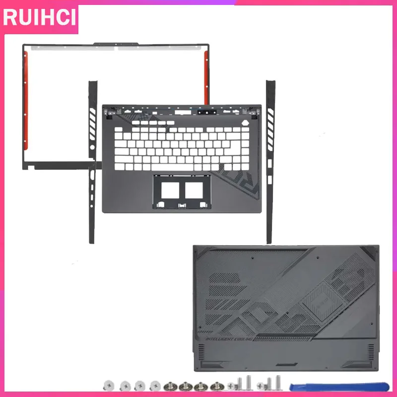 For ASUS ROG Strix 7 G16 G614 G614J G614JV G634 Front Bezel Laptop Palmrest Upper Top Case Lower Bottom Cover Hingecover