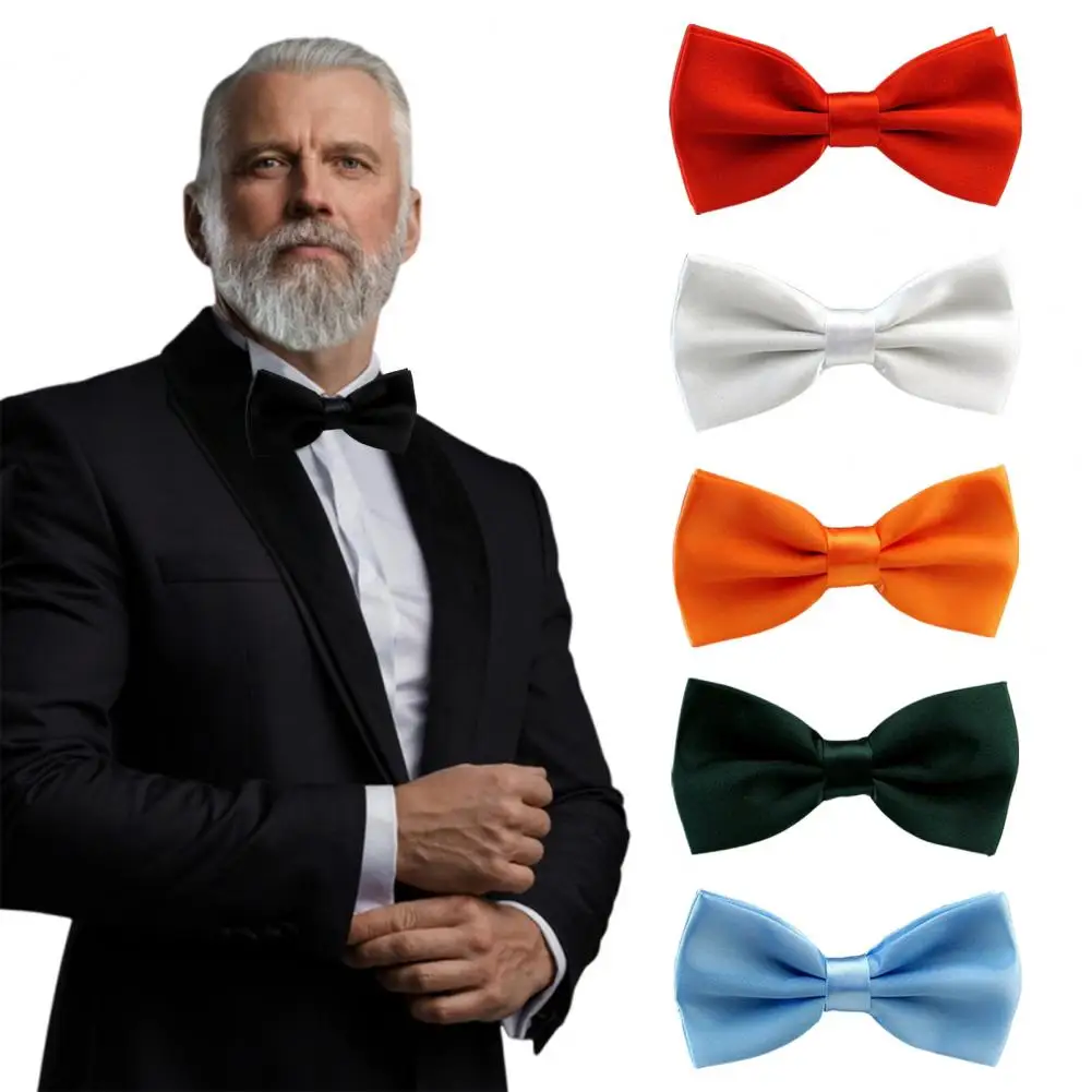 Casual Bow Tie Elegant Detachable Men's Bow Tie for Business Suit Coat Adjustable Solid Color Formal Accessory Detachable Bow