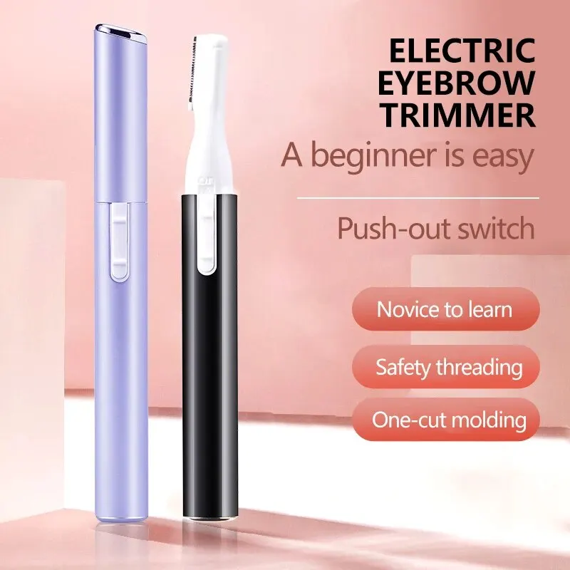 Electric Eyebrow Trimmer Portable Eyebrow Sharper Trimmer Kit Facial Hair Shaver Painless Detail Trimmer for Face Lips Armpit