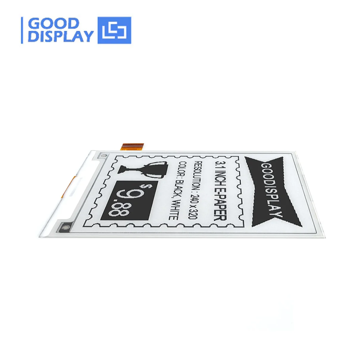3.1นิ้ว320x240 SPI E-Paper-จอแสดงผล EPD แผงบางส่วนรีเฟรช GDEQ031T10