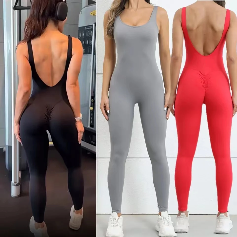 Tuta da Yoga da donna tuta da Yoga scavata sul retro tuta da miele morbida e confortevole abbigliamento sportivo da ciclismo ad asciugatura rapida