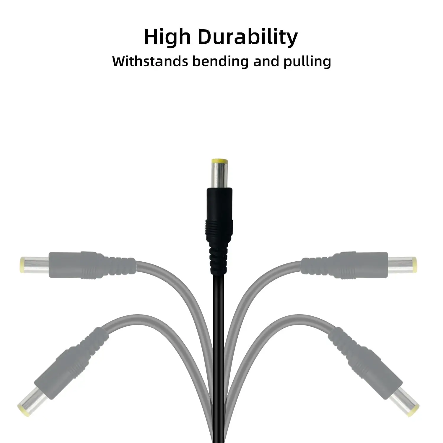 USB to DC 5.5mmx2.5mm Charger Cable 18AWG Copper 5V/9V/12V Cable for LED Panel/CCTV/Car/DVR Router/Laptop Charger Current 3A