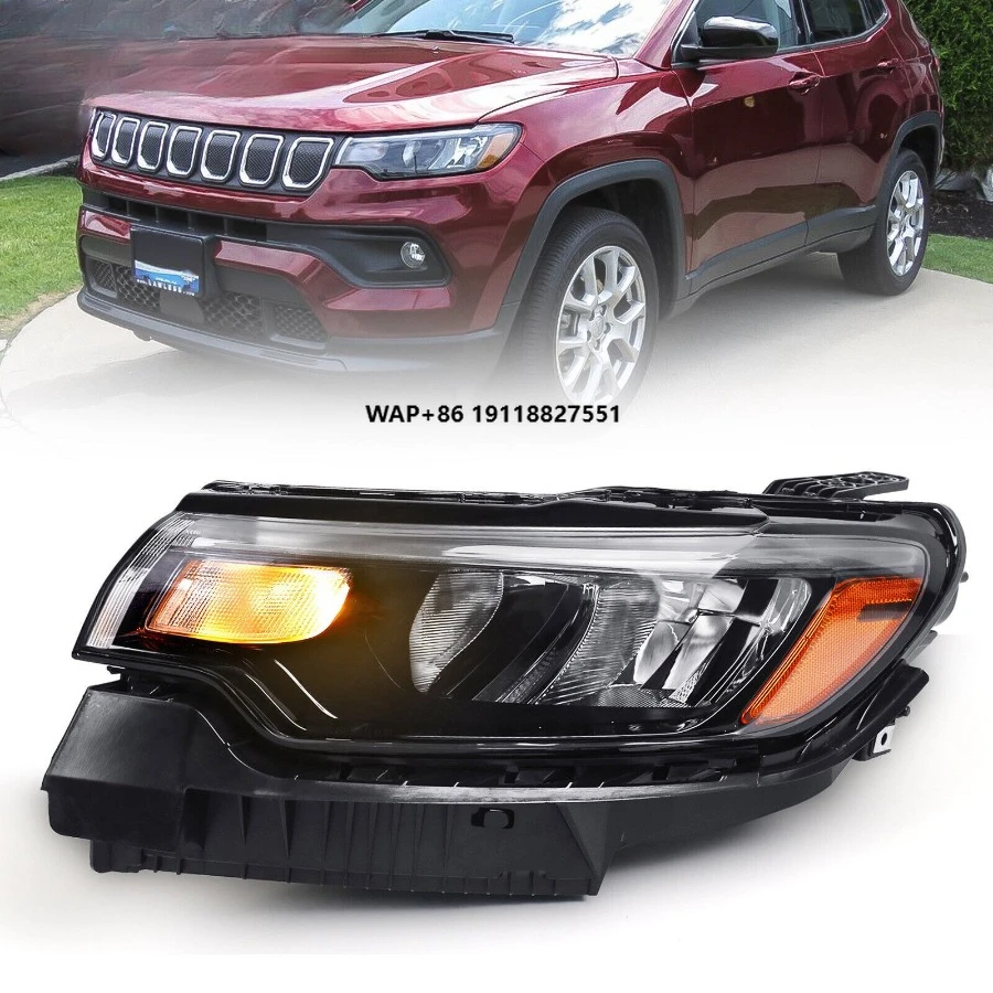 

2022-2023 for Compass Cold White Halogen Headlight Headlamp Assembly Direct Replacement 68441580AG 68441581AF 1 Year Warranty