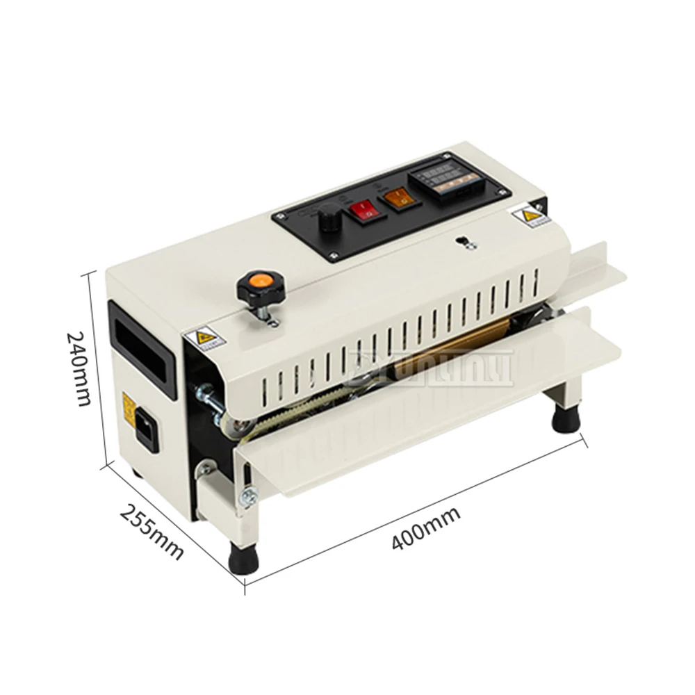 Fr-400 Macchina per sigillare continua automatica Macchina per termosaldatura commerciale per piccoli sacchetti di plastica in foglio di alluminio