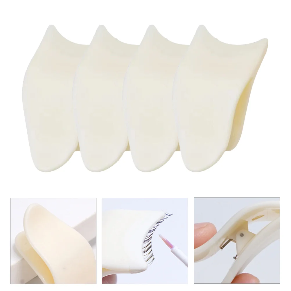 4 szt. Pęsety do rzęs Aplikator do sztucznych rzęs Plastikowy klips pomocniczy do przedłużania rzęs do noszenia sztucznych rzęs Makijaż