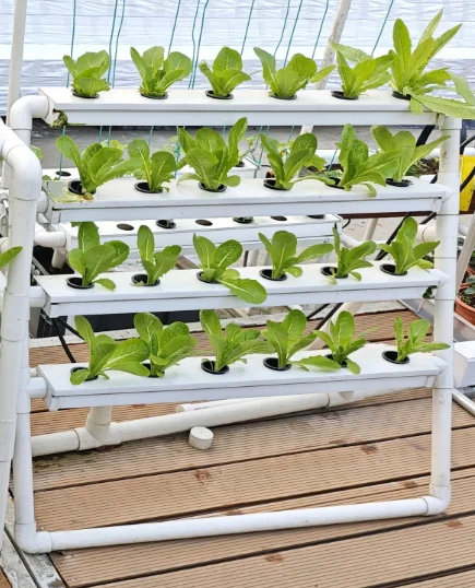 

MINI 24 Holes Vertical Hydroponic System PVC NFT Channel Hydroponic Growing System for Vegetables