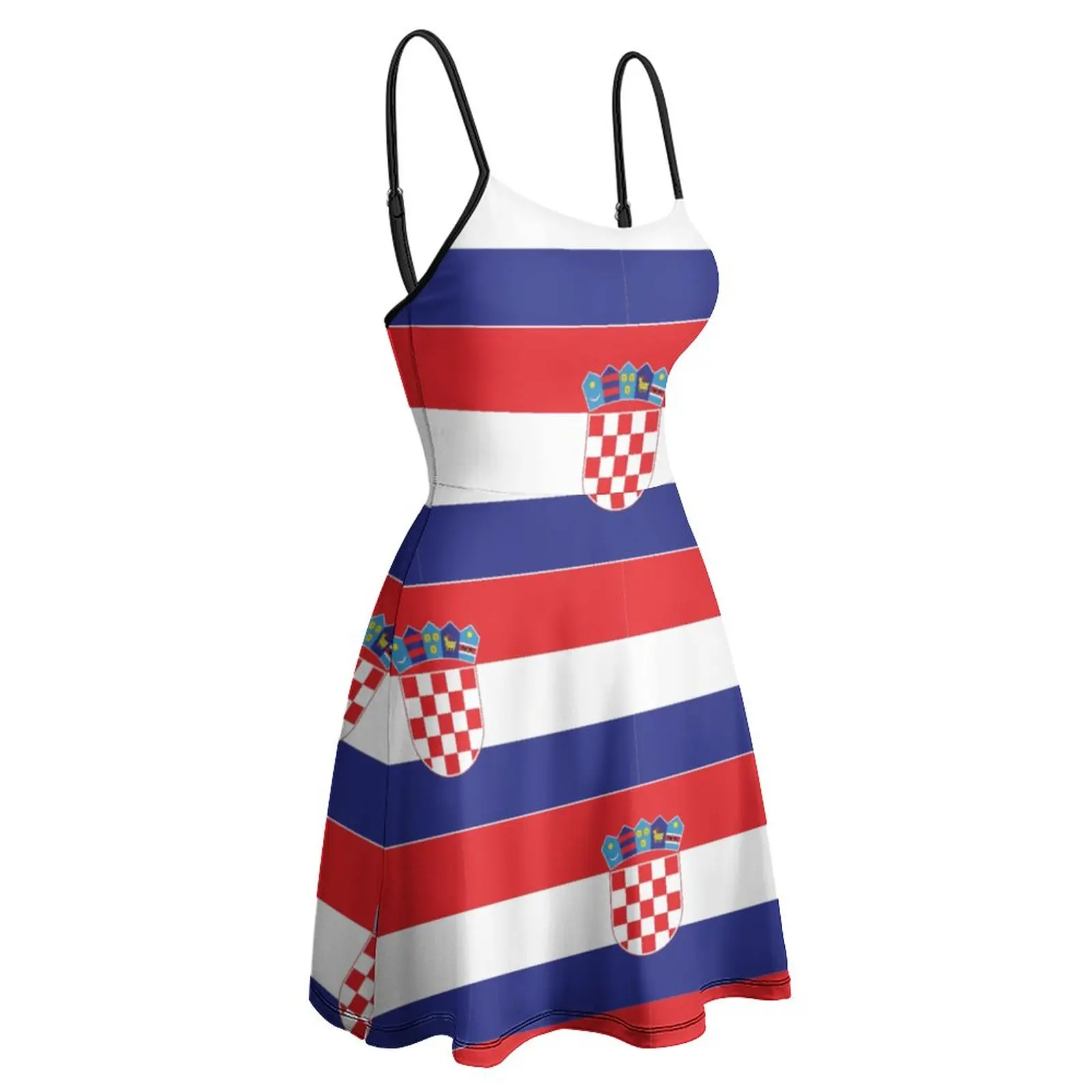 Vestido de tirantes de bandera de Croacia para mujer, vestidos novedosos divertidos, Premium, Sexy, para fiestas