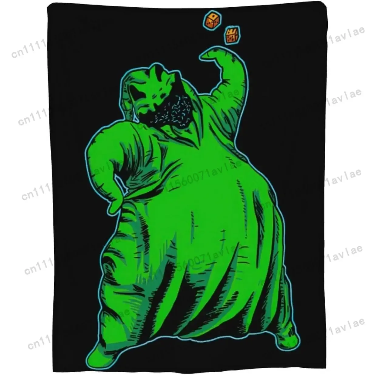 Customize Oogie Christmas Boogie Movie Throw Blanket Soft Plush Blankets and Throws Decor for Soft Cozy Lightweight Warm Party D