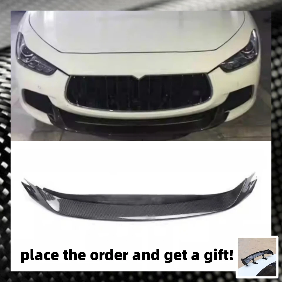 

Для Maserati Ghibli 2014 2015 2016 2017, обновленный новый стиль, передняя губа из углеродного волокна, передний спойлер автомобиля