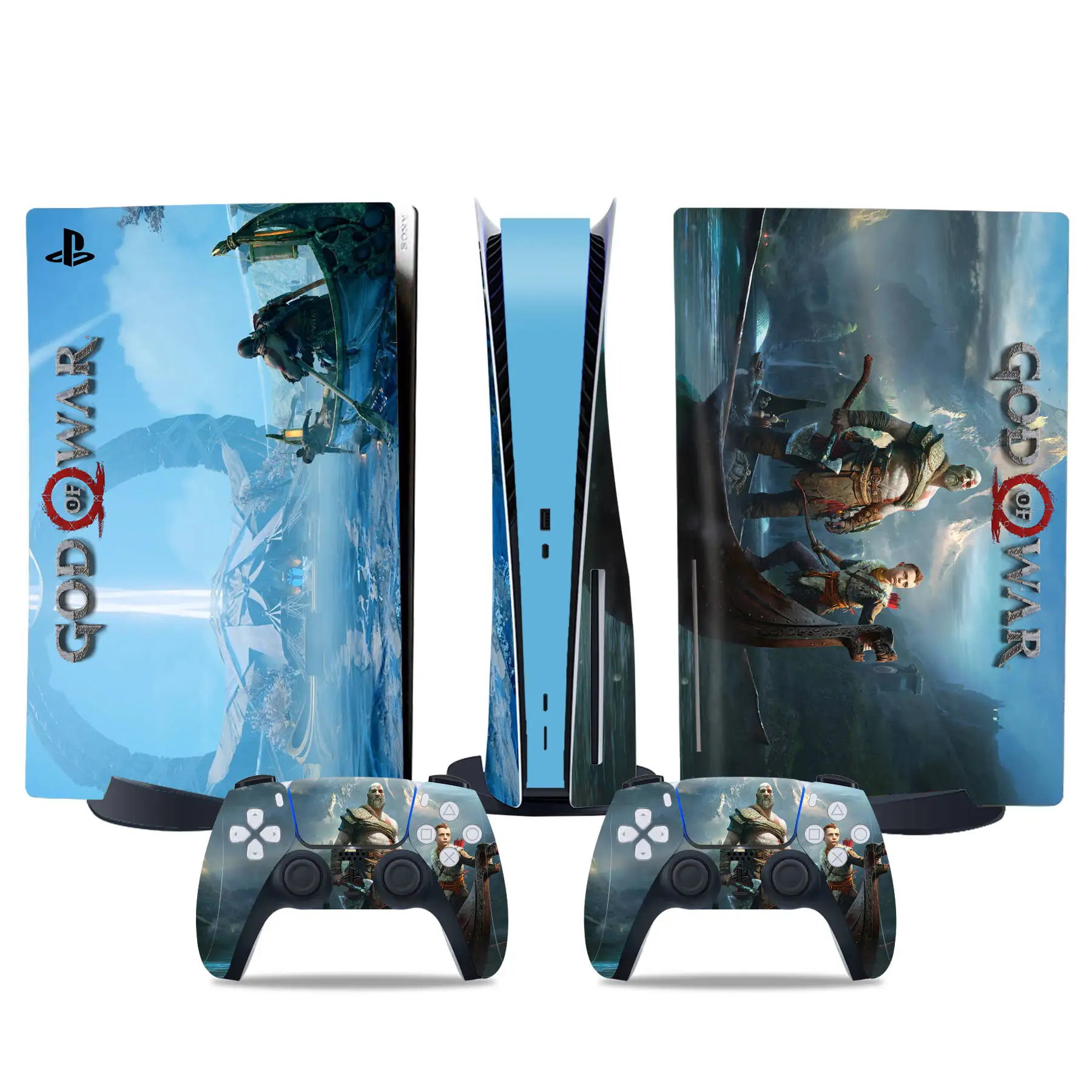 GOD of WAR PS5 Disc Skin Sticker Protector Decal Cover for Console Controller PS5 Disk Skin Sticker Vinyl Image customized view 4