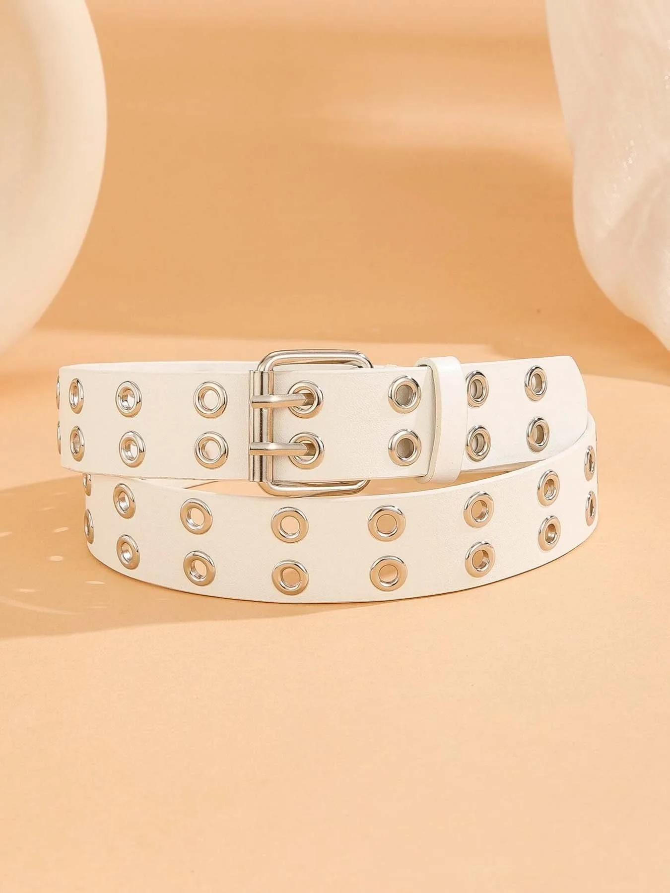 Punk Gothic Zwarte PU Lederen Spijkerriem voor Vrouwen, Verstelbaar Y2K Street Decor voor Jeans, Dagelijks, Rave, Festival, Club Outfit
