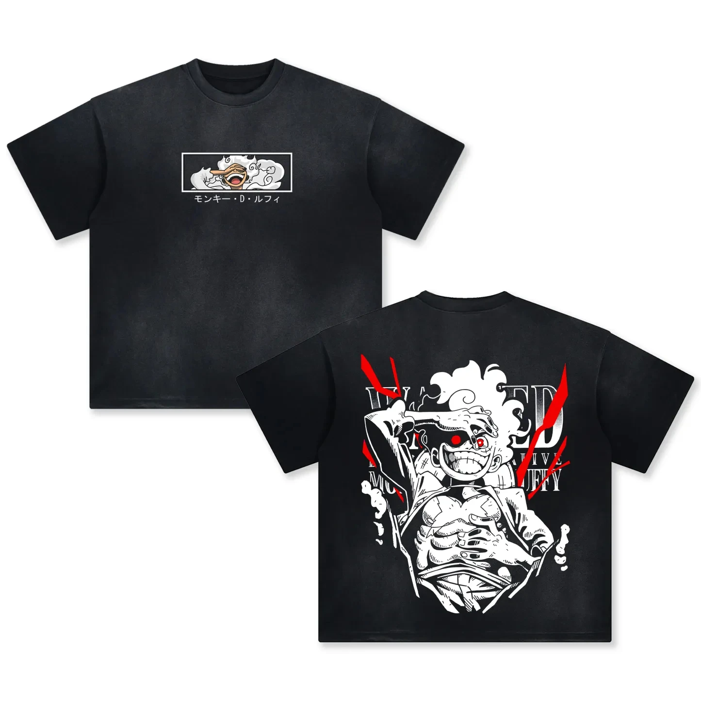 

One Piece Luffy Collaboration Летняя мужская и женская повседневная свободная моющаяся спортивная футболка больших размеров с круглым вырезом и короткими рукавами