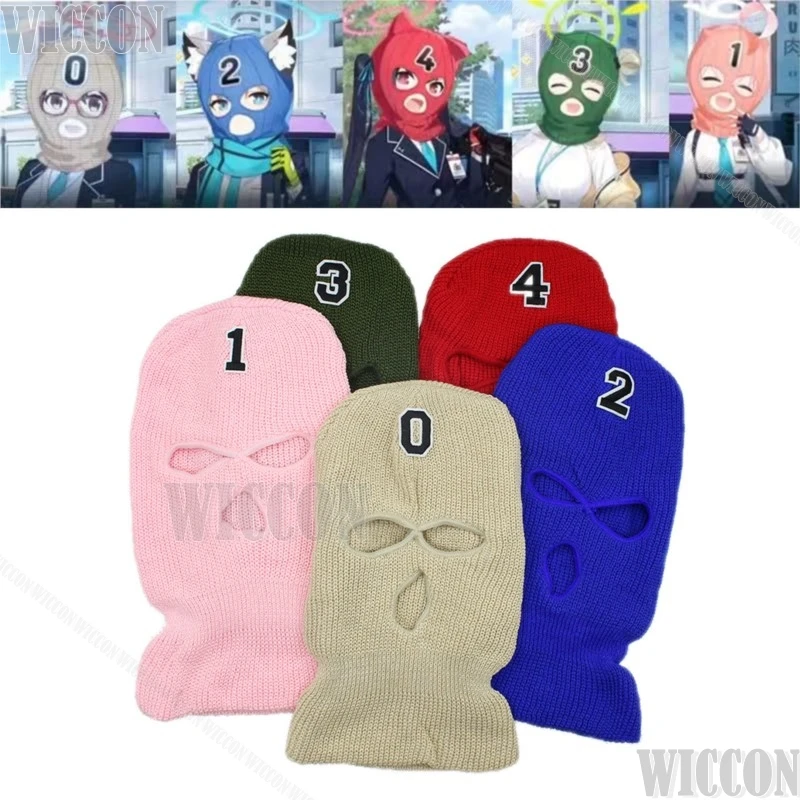 Sunaokami Shiroko Game Blue Archive Coaplay Costume Bandit Knitted Hat Mask Soft Helmet Girl Women Gifts Halloween Customized