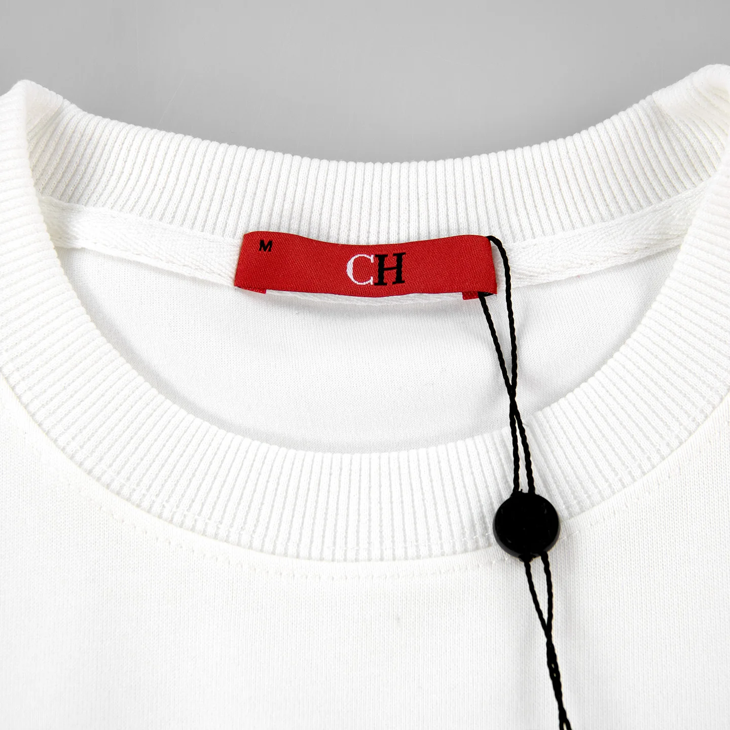 CH Women Crew Neck Long Sleeve Sweatshirt Front Letter Embroidered Logo Basic Casual Daily Wear Soft Fleece Pullover Top image 3