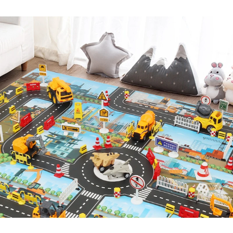 Baby Play Mat Road Map Kids City Traffic toy Car Park Mat baby Crawling Rug Playmat for Children Educational Toys Xmas Gifts