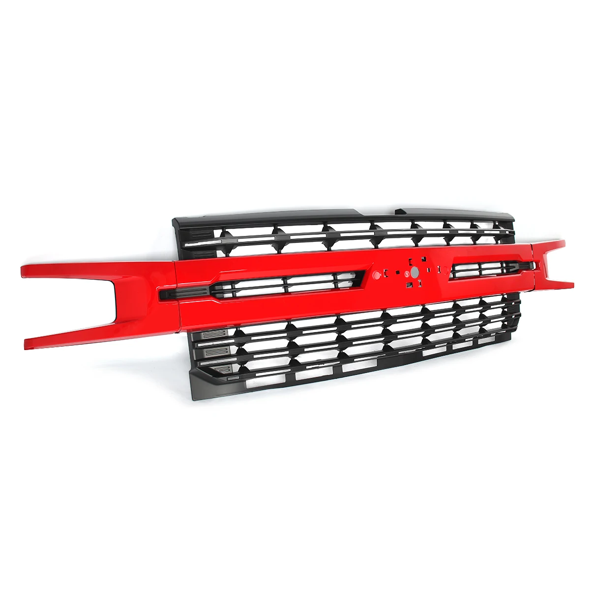 Ersatz für 2019–2021 Chevrolet Silverado 1500 LT RST Frontgrill-Baugruppe Red Hot WA130X Kfz-Außenzubehör