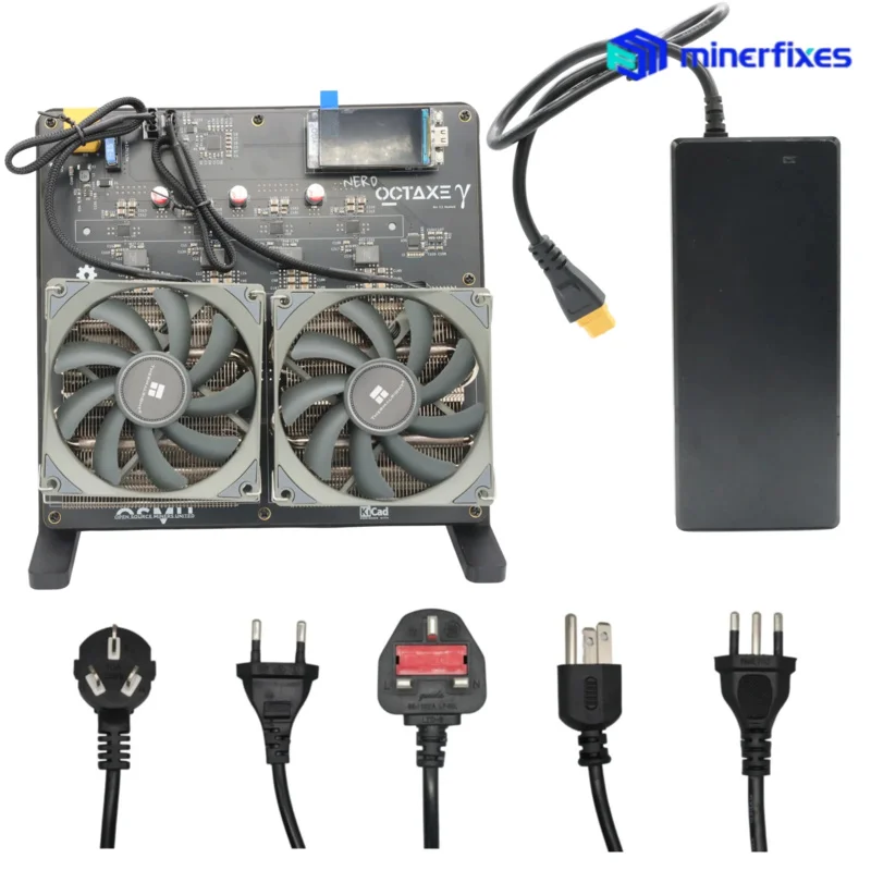 العلامة التجارية الجديدة Bitaxe Nerdminer NerdOCTaxe 9.6T 150W Bitcoin Miner Solo nerdaxe مينر اليانصيب مينر التشفير BTC AirCoolingn minerfixes #4