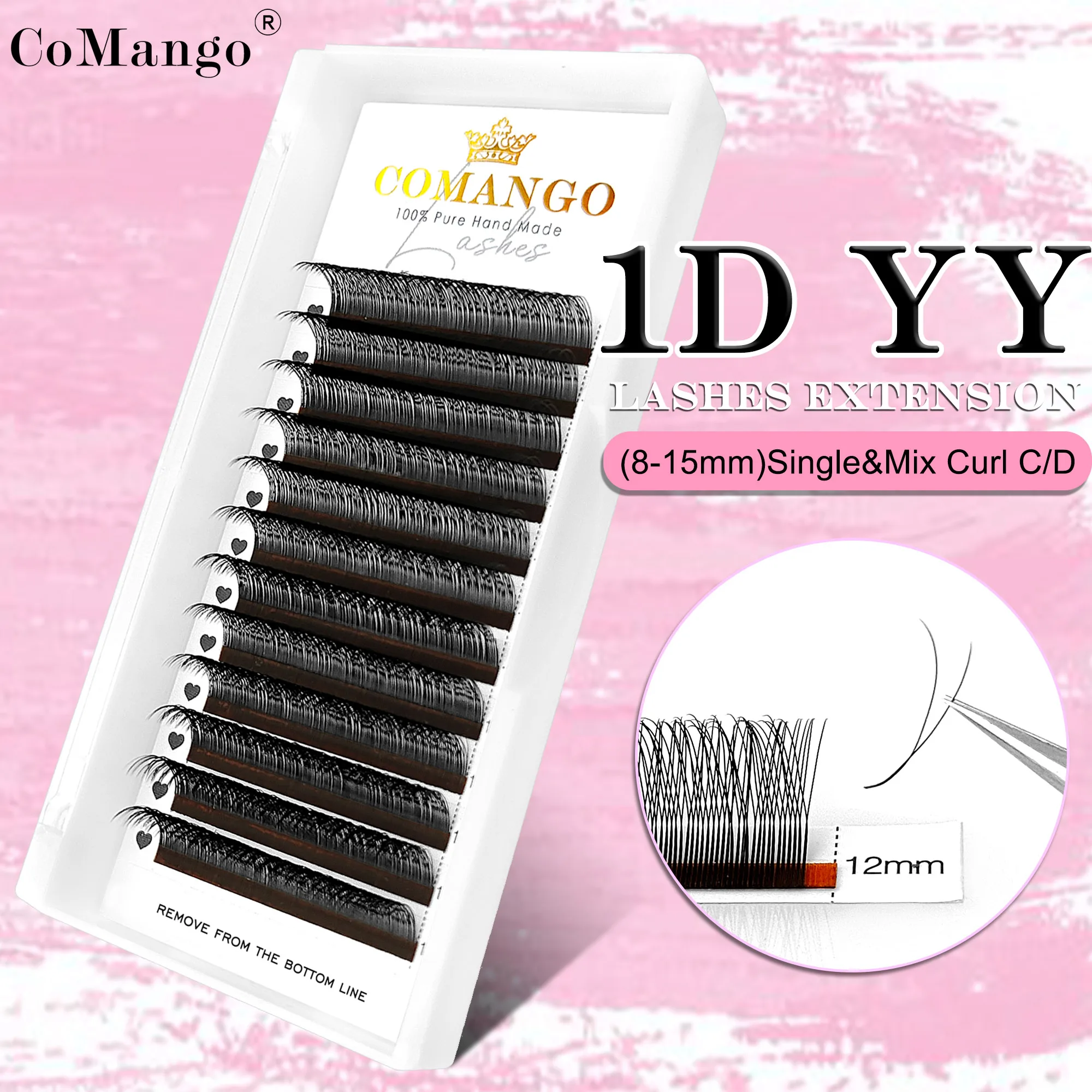 CoMango 1/3/4/5D Premade Fans Eyelash Extension W Style Faux Mink Natural Soft Bloom Lash Automatic Flowering Volume Eyelashes