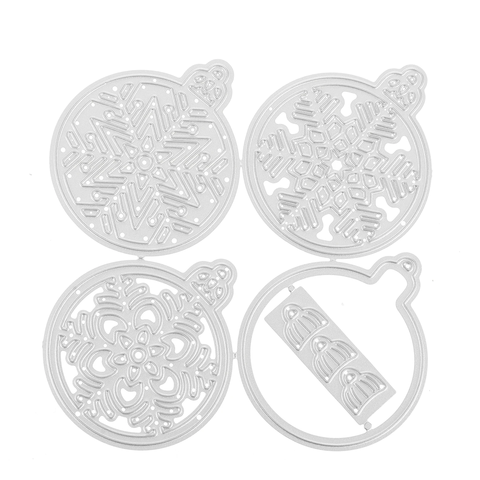 

4pcs Snowflake Die Cuts Carbon Steel Lightweight Reusable Craft Cutting Stencils Embossing Dies for Decorations Storage