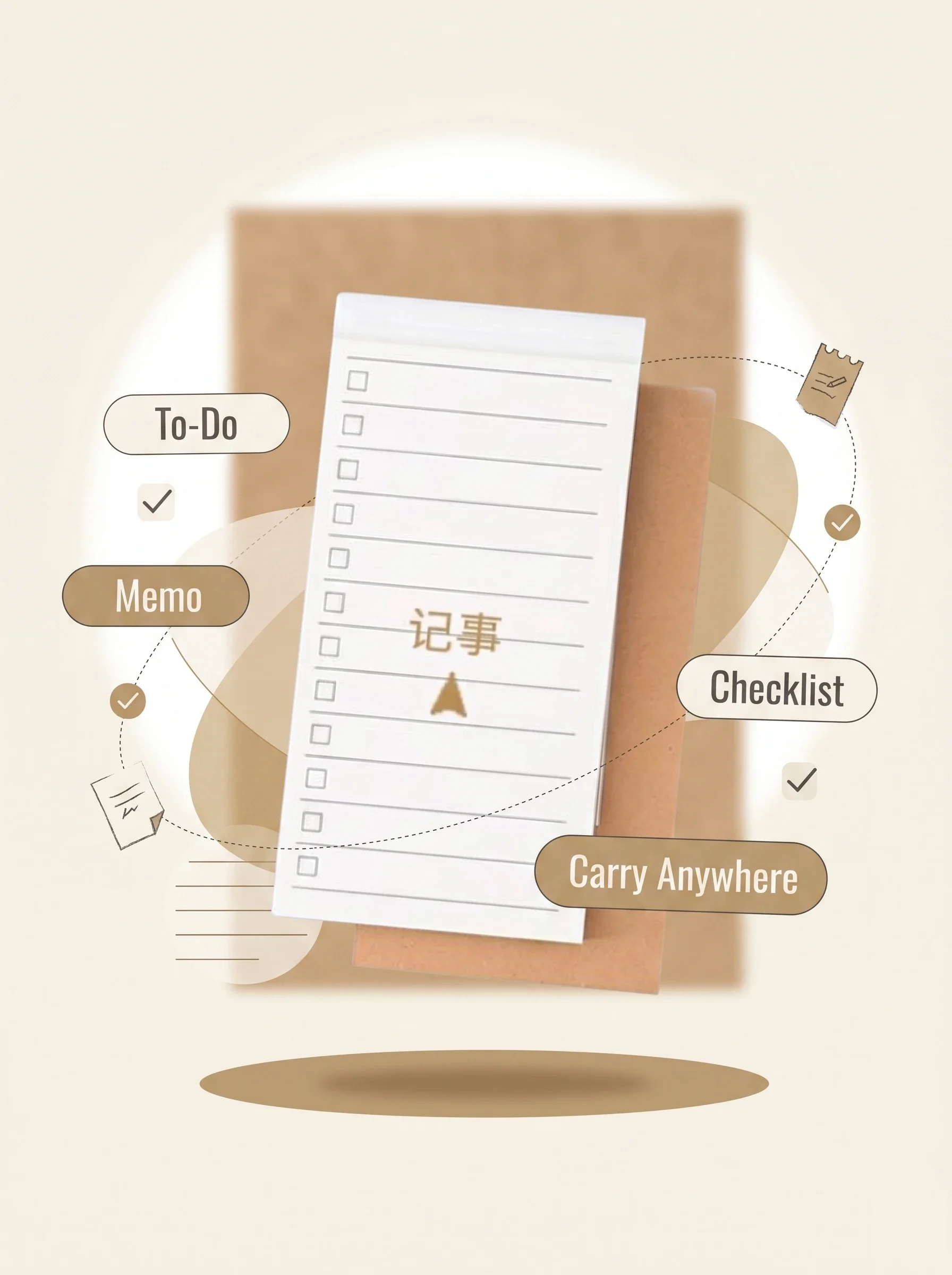 50 Sheets Kraft Paper Pocket Notebook Lined Mini Memo Book To Do List Daily Planner Portable Travel Notepad Journal Office Ruled