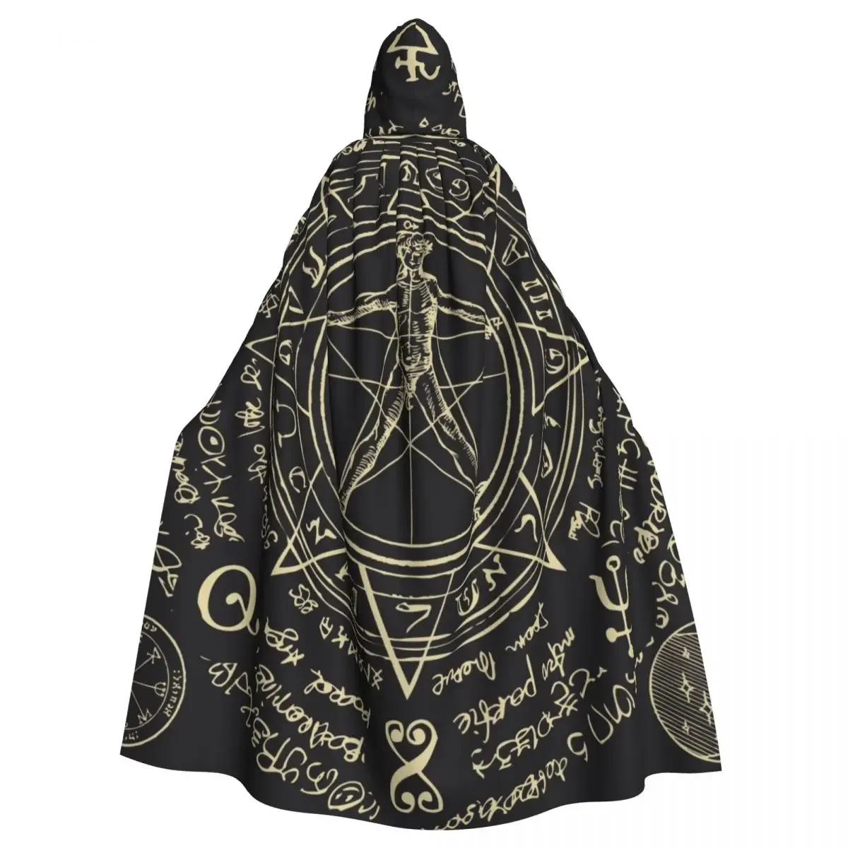 Hooded Cloak Unisex Cloak with Hood Octagonal With Magical Inscriptions  Cloak Vampire Witch Cape Cosplay Costume