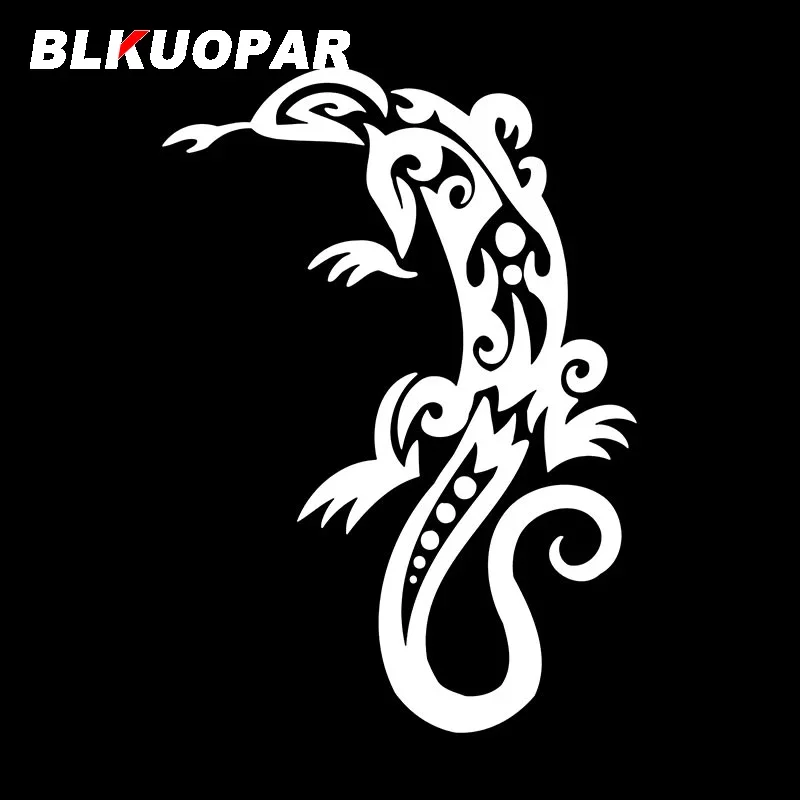BLKUOPAR TRIBAL Lizard Silhouette Car Stickers Anime Personality Fashion Decal Occlusion Scratch Windows Helmet  Car Accessories