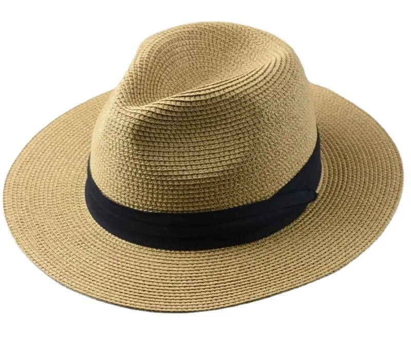 

2026 New Panama straw hat foldable big head circumference straw z top sun protection visor men's hat