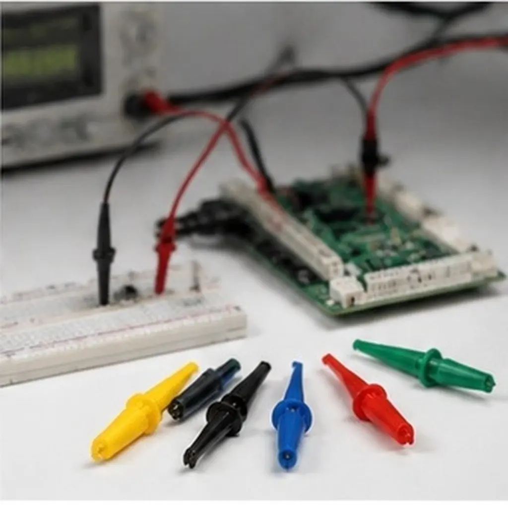 30Pcs Colorful Test Hook Clips Hook-Style Circular Head for Electronic Testing Breadboard Power Supply Troubleshooting