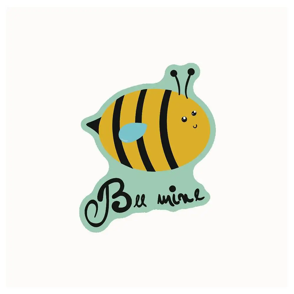 Bee Mine Waterproof Stickers For Decorating Car Windows Motorcycles And Computers.