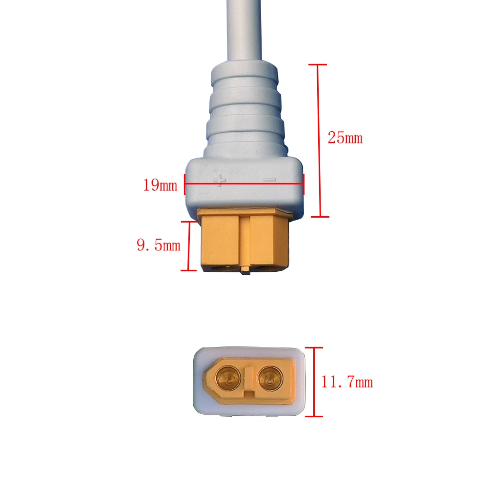 XT60 Battery Charging Cable XT60 Male to Female Connector Extension Adapter Cord with 1.5m Wire for RC Lipo Battery FPV Drone