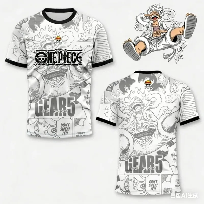 

Футболка с 3D-принтом персонажа Луффи, повседневный топ из тканого материала, быстросохнущая рубашка с круглым вырезом и короткими рукавами.
