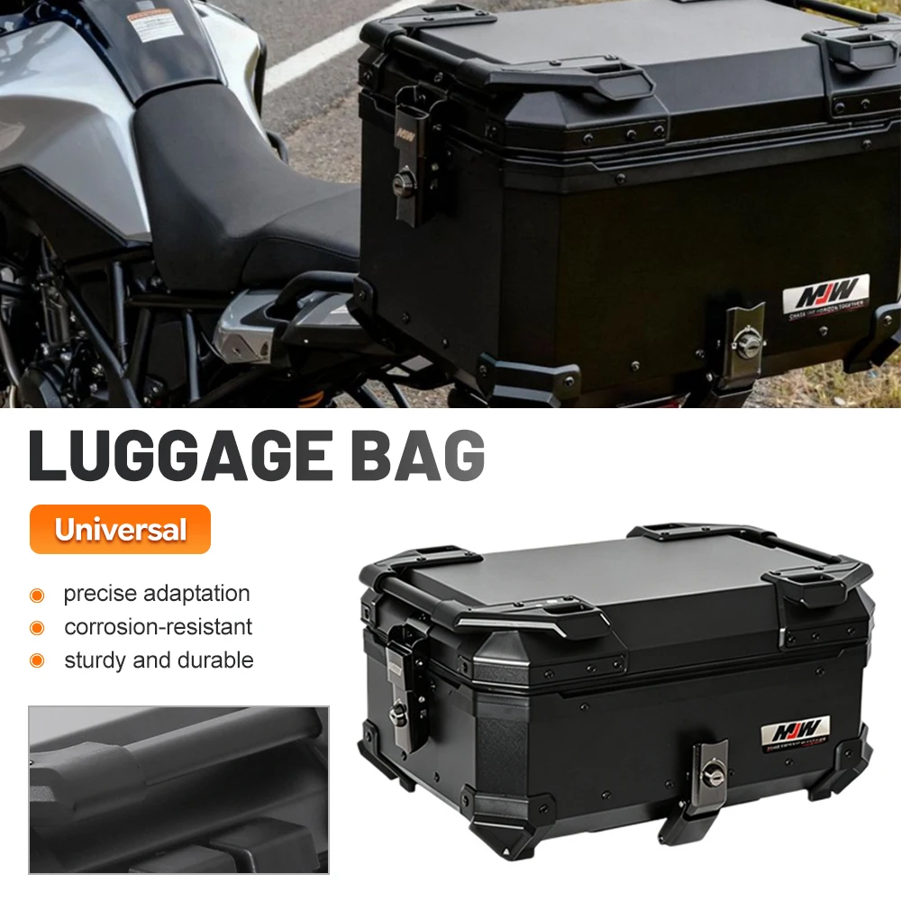 30/42L Side-Opening Aluminum Motorcycle Tail Box Quick Release Universal Scooter E-Bike Rear Trunk