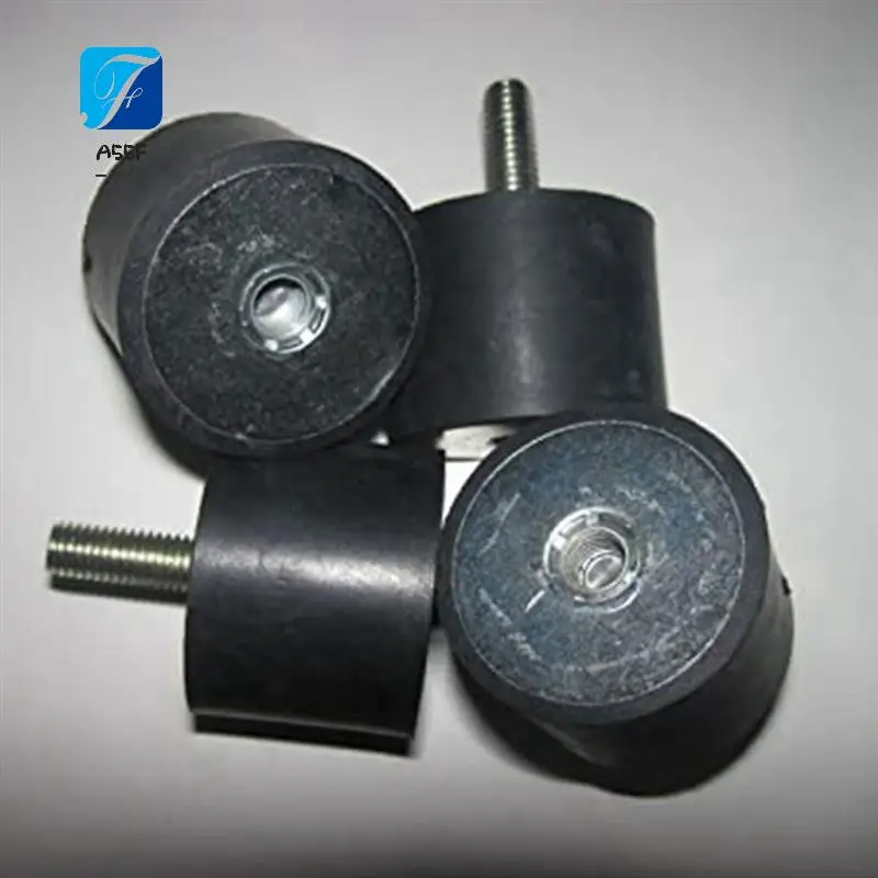 

A55F-4 Pcs M8 Thread With Studs 40Mm X 30Mm Cylindrical Shock Absorber Rubber Mounts, Vibration Isolators Steering Damper Easy T
