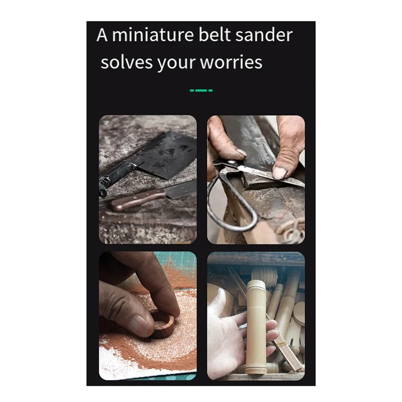 N08R 250W 775 Mini Belt Sander Electric Bench Grinder Sanding Machine 7 Speed Small Grinder Sharpener For Woodworking US Plug