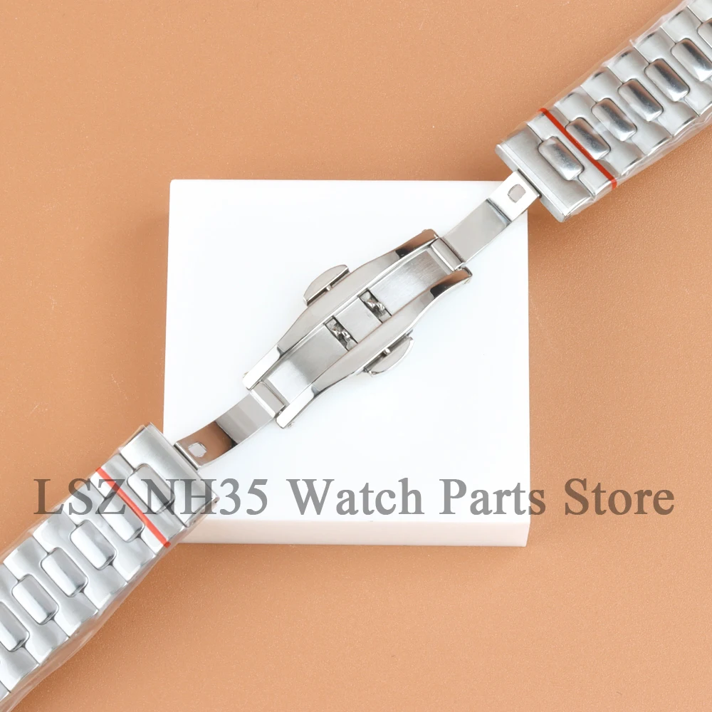 38 مللي متر مع سوار الفولاذ المقاوم للصدأ لحركة NH35 NH36 NH38 29.5 مللي متر الهاتفي الياقوت الزجاج كابيتوس ساعة اكسسوارات