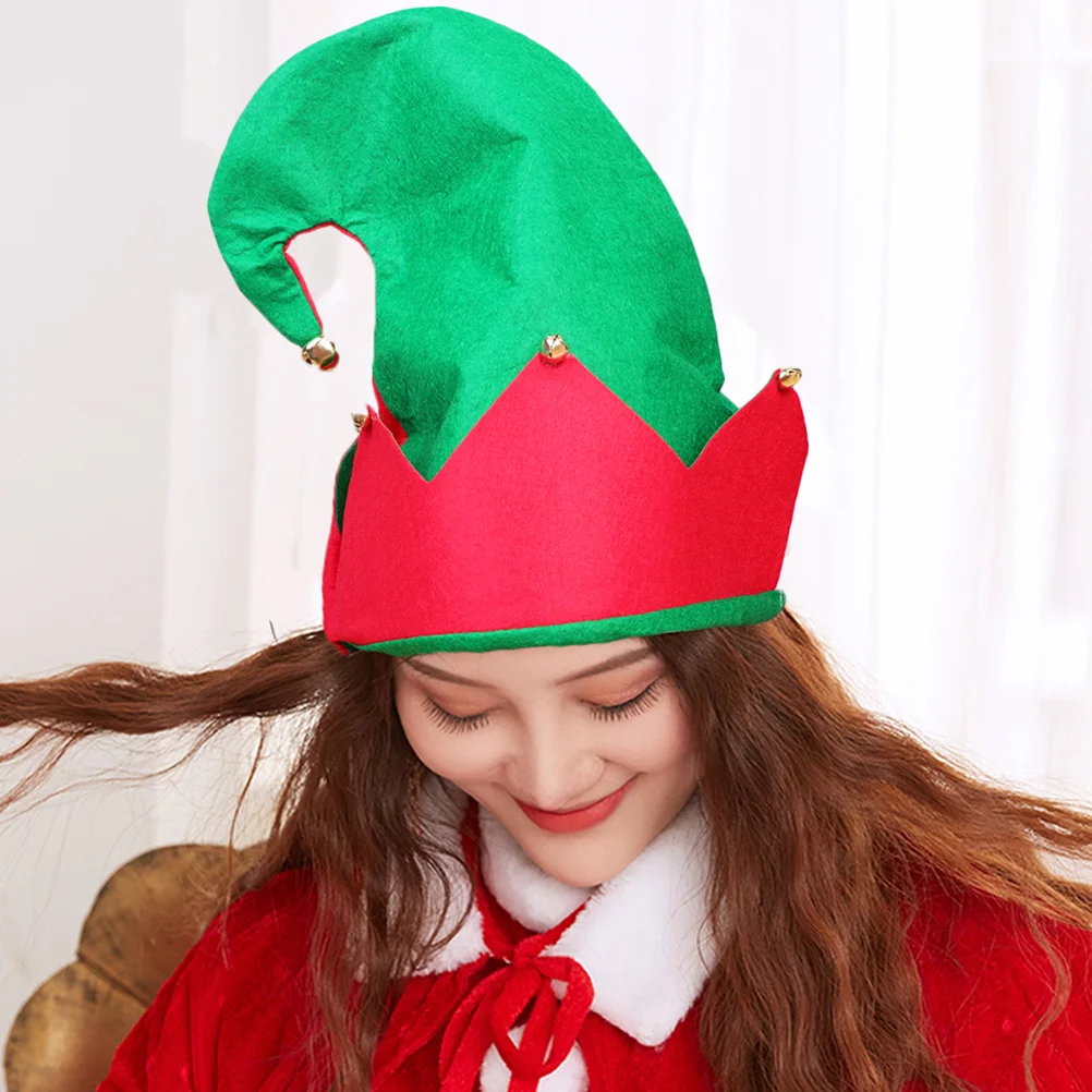 3 Pcs Christmas Elf Shoes and Hats Ball Adult Costume Style Aldult Suit Cloth Cosplay Chirstmas Party