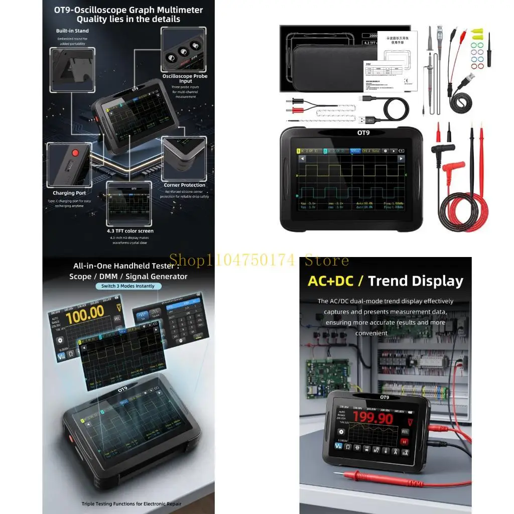 Handheld repair meter with display for electronics service work Top Sale