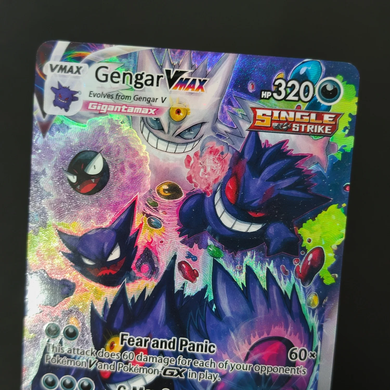 12 Stück Gengar V VMAX Mega EX DIY Holographische Folien-Textur-Karten, Perfekter Zustand Premium Anime-Sammelkarten – Detail 12