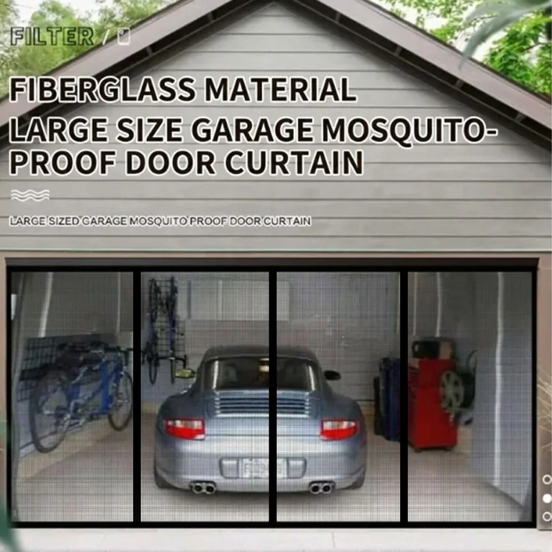 Magnetic Garage Door Curtain Custom Size Large Size Mosquito Net Anti Fly Insect Screen Used in Pavilions Balconies Outdoor Tent