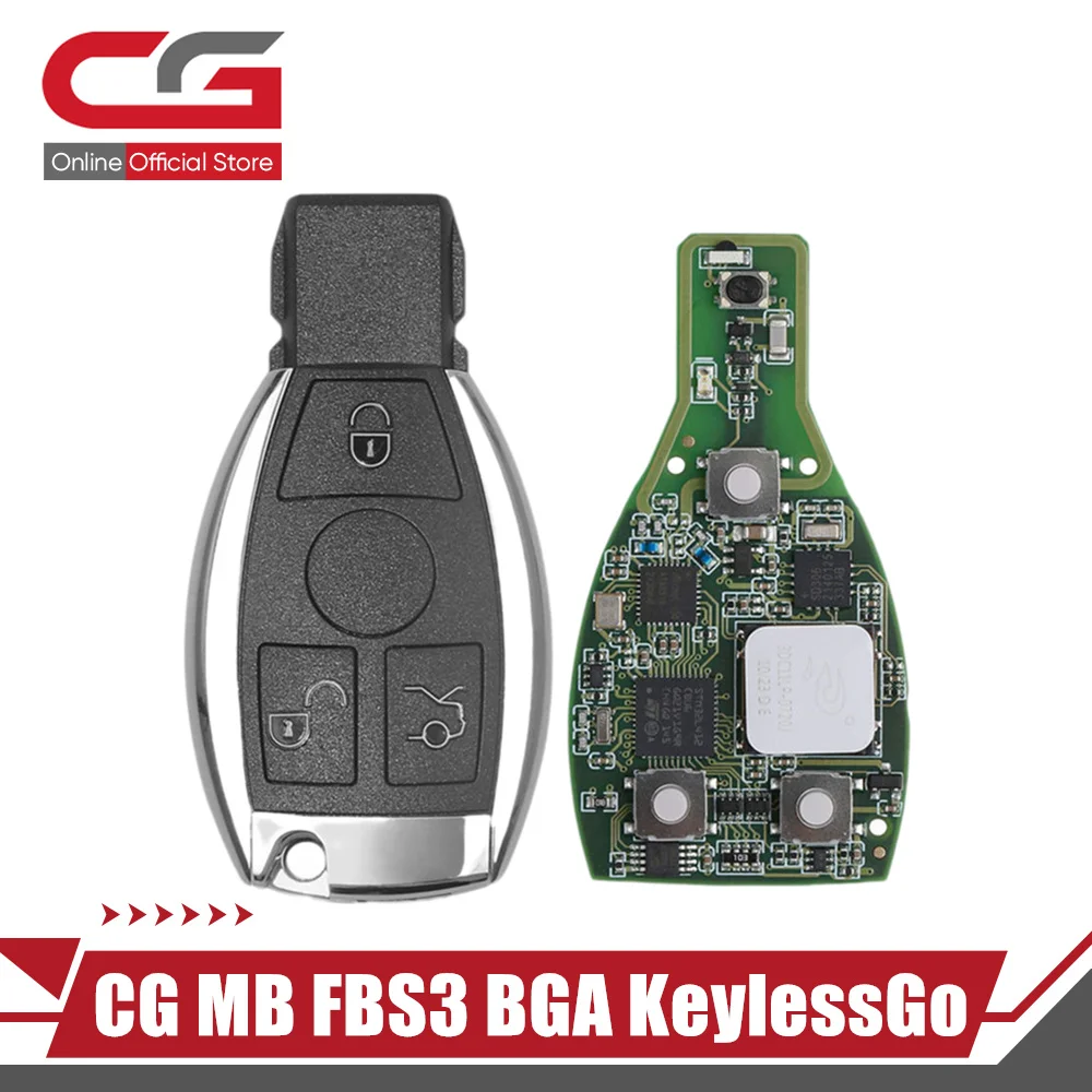 CG MB FBS3 BGA KeylessGo Key PCB & Shell 315/433MHZ for W204 W207 W212 W164 W166 W216 W221 W251 After Year 2010 Get 1 Free Token