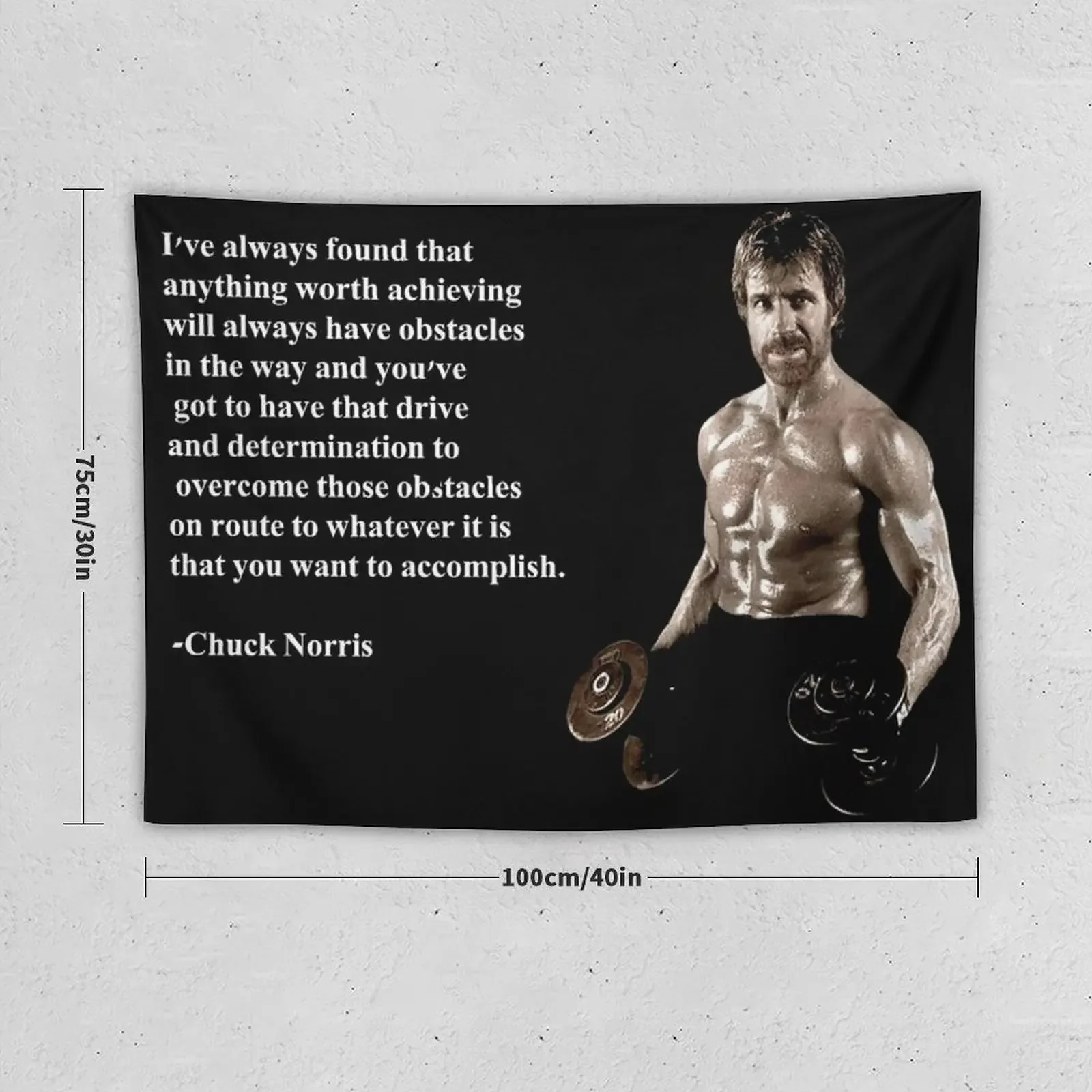 Chuck Norris Accomplish Quotes Tapestry Outdoor Decoration Room Decorations Aesthetics Tapestry