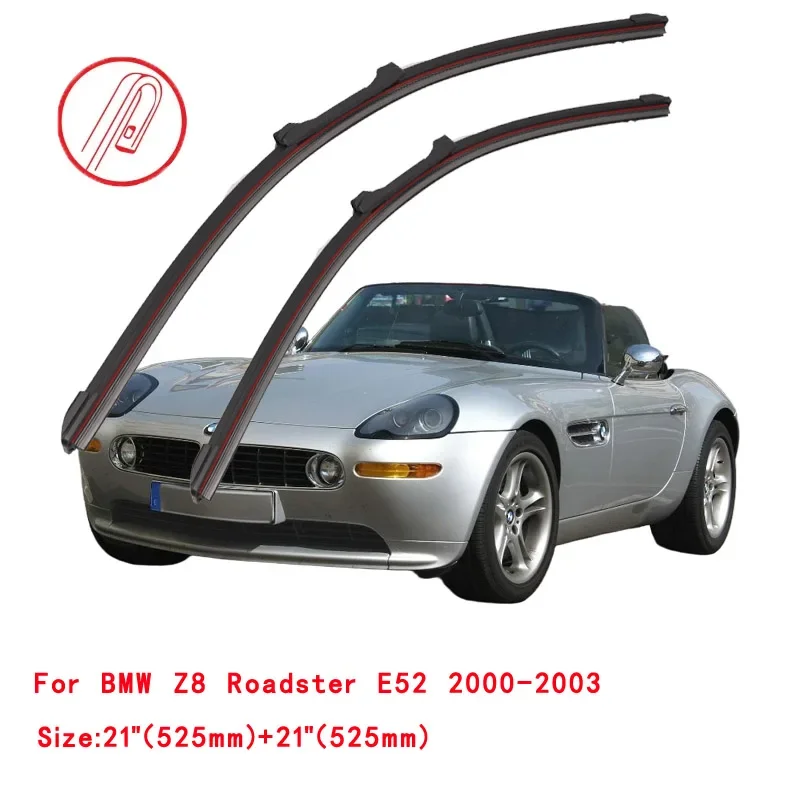 For BMW Z8 Roadster E52 2000-2003 Car Windshield Wiper Blade Front Windscreen Brushes Washer Window Cleaning Replacement Parts