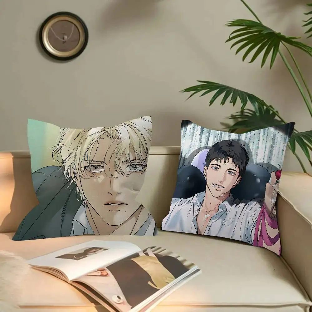 Backlight Bl Anime Cushion Cover Inches Farmhouse Decor Home Throw Pillow Covers For Couch Decorations