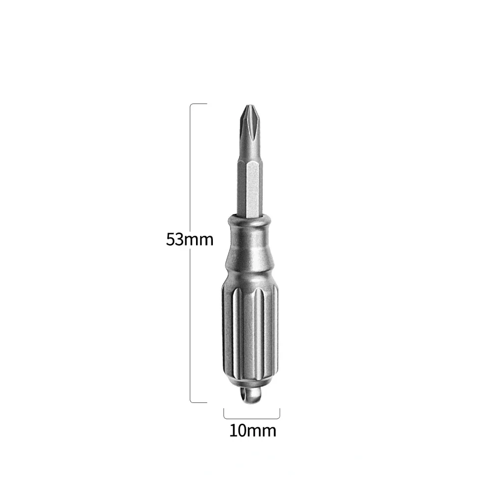 Titanium alloy mini screwdriver handle, palm screwdriver, screwdriver head, portable and convenient EDC small tool