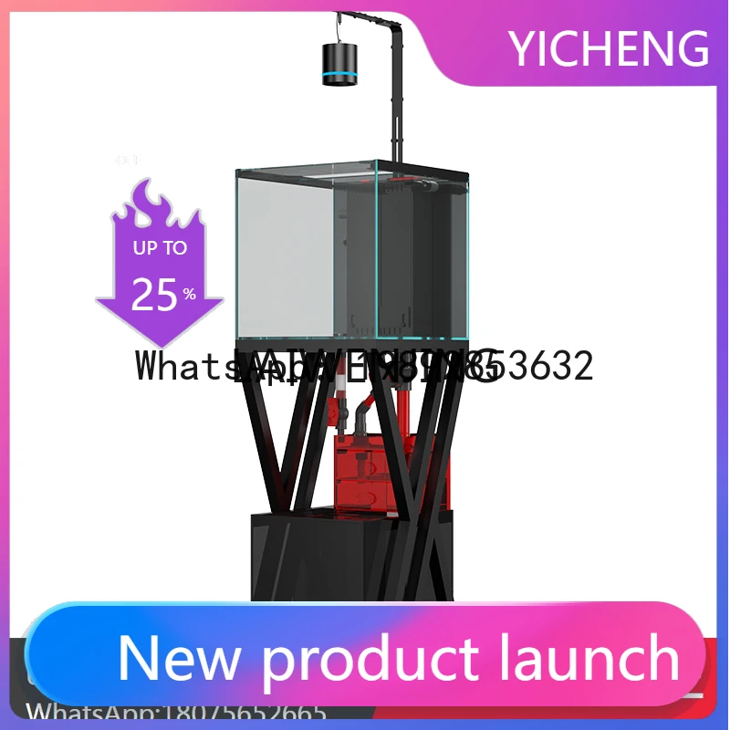 

bottom filter fish tank ultra-white glass household living room ecological aquarium small and medium customization