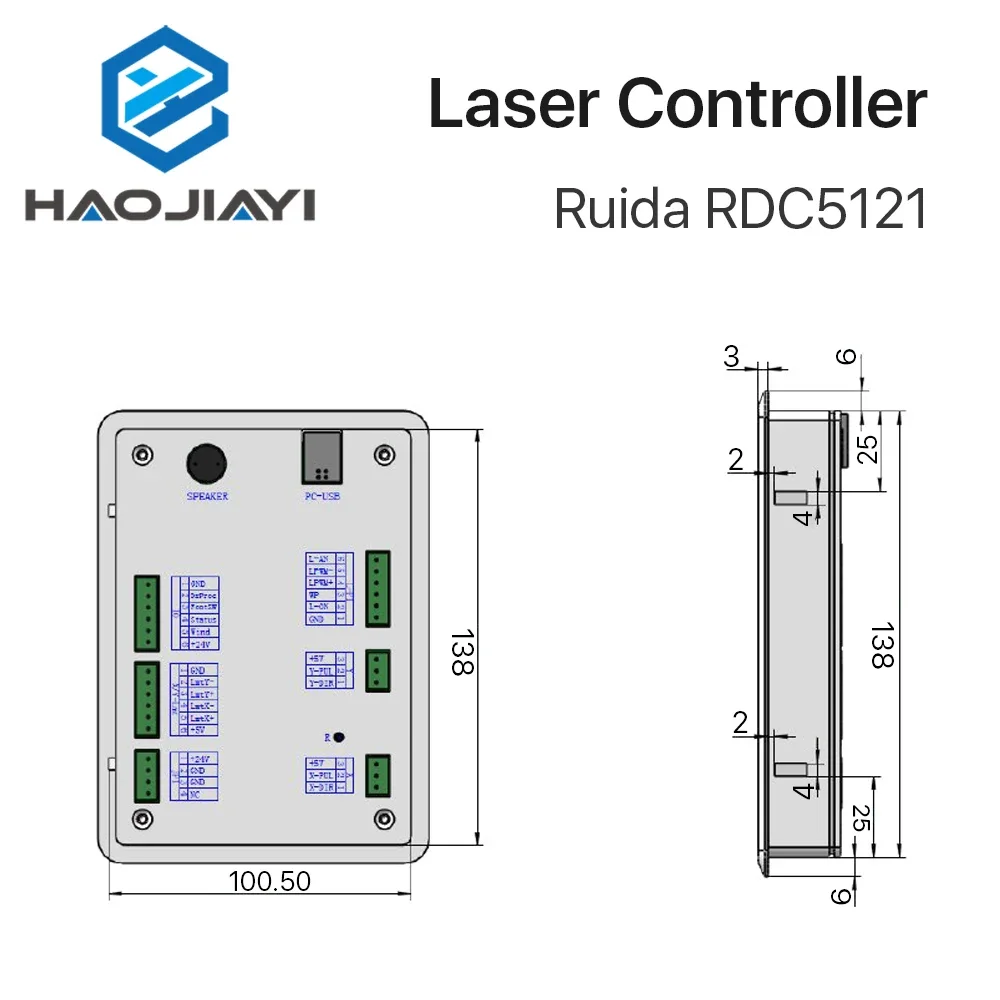 Ruida-Contrôleur DSP pour machine de gravure et de découpe laser, version Lite, RD RDC5121, Co2