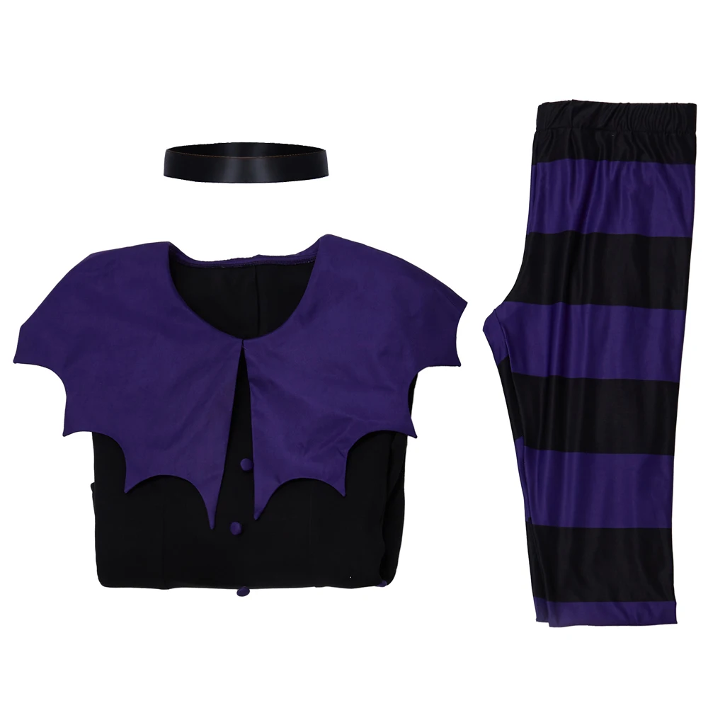 Jinx Cosplay Teen Costume Women Sexy Witch Dress with Neck Ornament Stocking Suit Halloween Party Comic Con Ball Gown